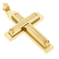 thumbnail image 2 of Gold Layered Cross Necklace Gold All Stainless Steel, 22 Inch Chain, 2 of 2
