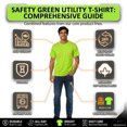 thumbnail image 3 of Gildan High Visibility Short Sleeve Pocket Safety Work T-Shirt For Men, (Safety-Green 2 Pack, L), 3 of 9