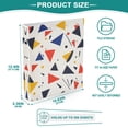 thumbnail image 3 of FORMRS 3 Ring Binder 1.5 inch with Pockets Set of 2 Clip Board 200 Sheets Capacity, White Geometric, 3 of 8