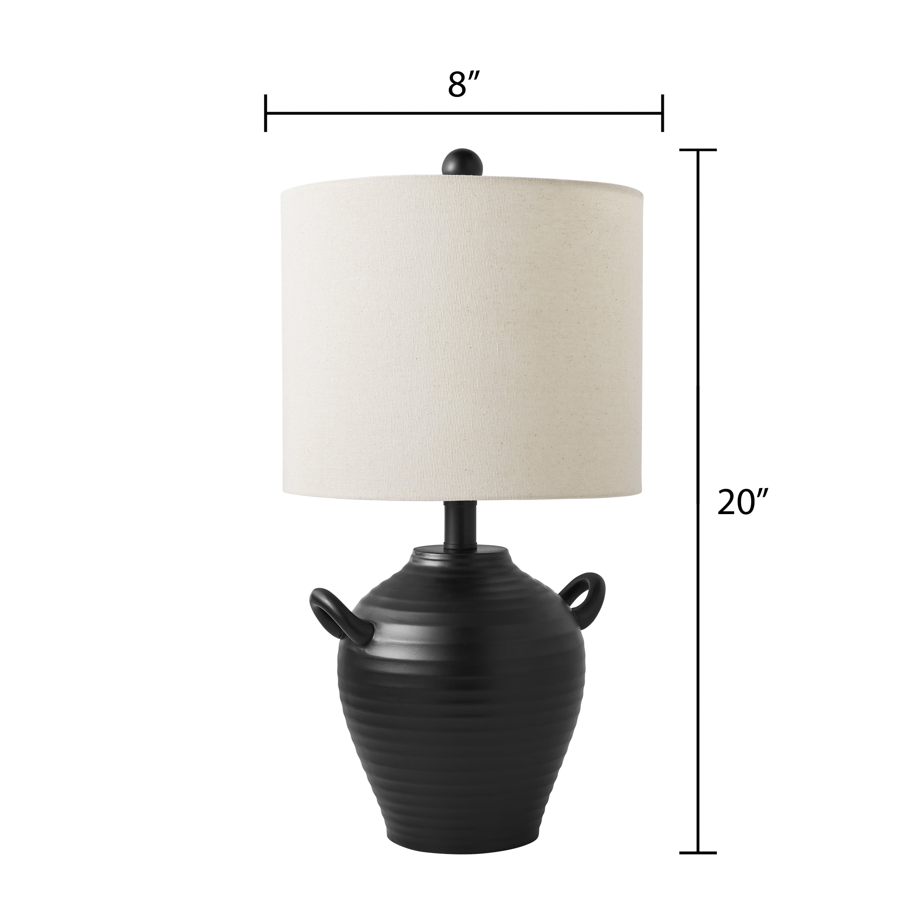 Better Homes & Gardens 20" Black Table Lamp with Shade