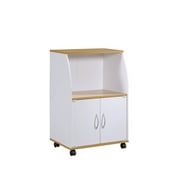 Hodedah Mini Microwave Cart, White