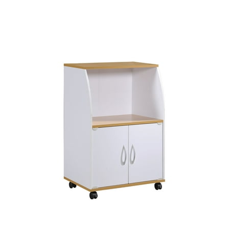 Hodedah Mini Microwave Cart. White - Walmart.com