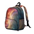 thumbnail image 2 of Colorful Starry Sky and Universe Backpack for School, Cute School Bag with Adjustable Shoulder Straps and Padded Back, 13.8"x11.4"x6", 2 of 5