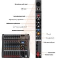 thumbnail image 2 of Depusheng DX8 Mezclador profesional Consola de placa de sonido Interfaz de sistema de escritorio de 8 canales Entrada digital USB MP3 48 V Phantom Power Estéreo DJ Studio FX Chasis de acero, mezclador, 2 of 5