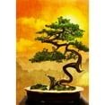 thumbnail image 2 of America Forever Bonsai Tree Garden Flag 12.5 x 18 inches Japanese Pine Tree at Sunrise Double Sided Seasonal Peaceful Summer Yard Outdoor Decorative Japanese Art Garden Flag, 2 of 5