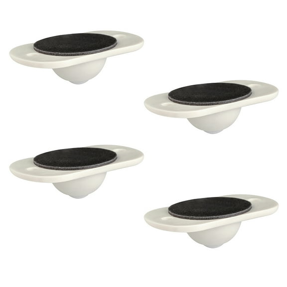 4 Pcs Wheel Tape Attachable Wheels for Luggage Cart Caster Adhesive White