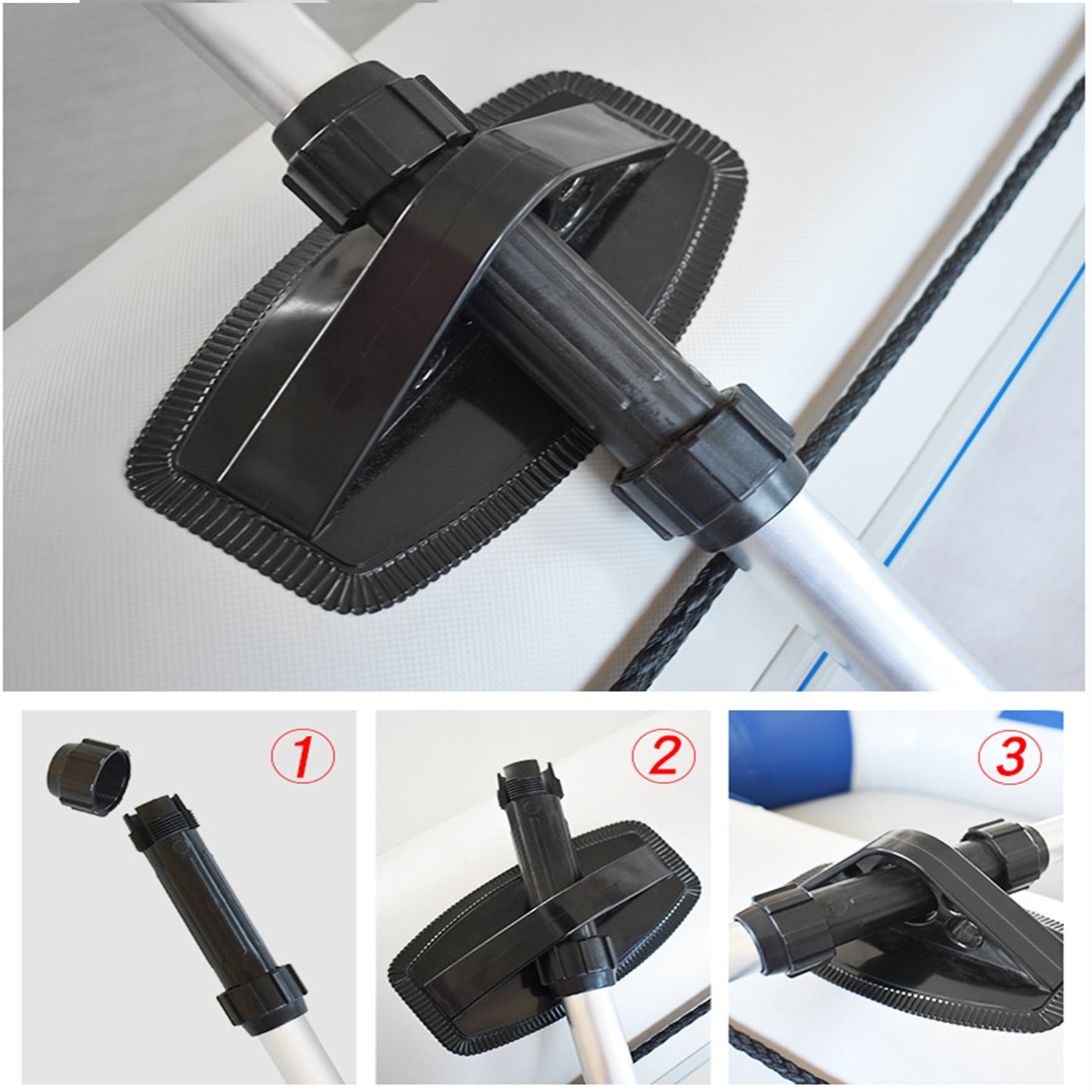 Oalirro 2pc Heavy-Duty Kayak Paddle for Inflatable Fishing Boats, Adjustable Foldable Canoe Oar with Grip, 49in Reinforced Hand Cranked Paddle for Sports & Rowing