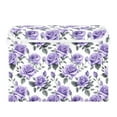 thumbnail image 2 of Large Lidded Foldable Storage Baskets Cubes Boxes Lids Bin for Home Bedroom Office Rose Flowers Purple, 2 of 7