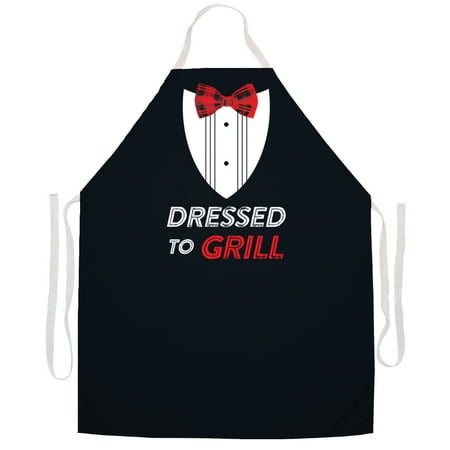 Short Bar Apron Dressed to Grill Aprons by LA Imprints Novelty Gift Kitchen Bar Grill Humor Funny Attitude ()