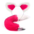 thumbnail image 1 of Sexy Fox Tail Anal Plug Cute Cat Ears Headbands Set Nipple Clip Neck Collar Metal Butt Plug Couple Cosplay For Adult Sex Toys, 1 of 5