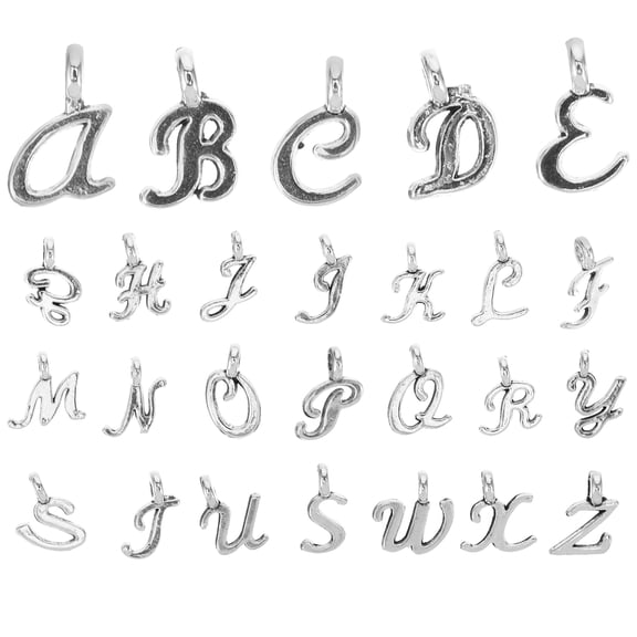 TABLZONE Sturdy Smooth Edge Letter Charms for Elegant Jewelry Projects