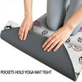 thumbnail image 3 of White Cow Bow Pattern Hot Yoga Mat Towel Non Slip for Hot Yoga - Quick-Drying Yoga Mat Cover with 4 Corner Pockets with Travel Bag - Hot Yoga Towel Non Slip 74"x26", 3 of 6