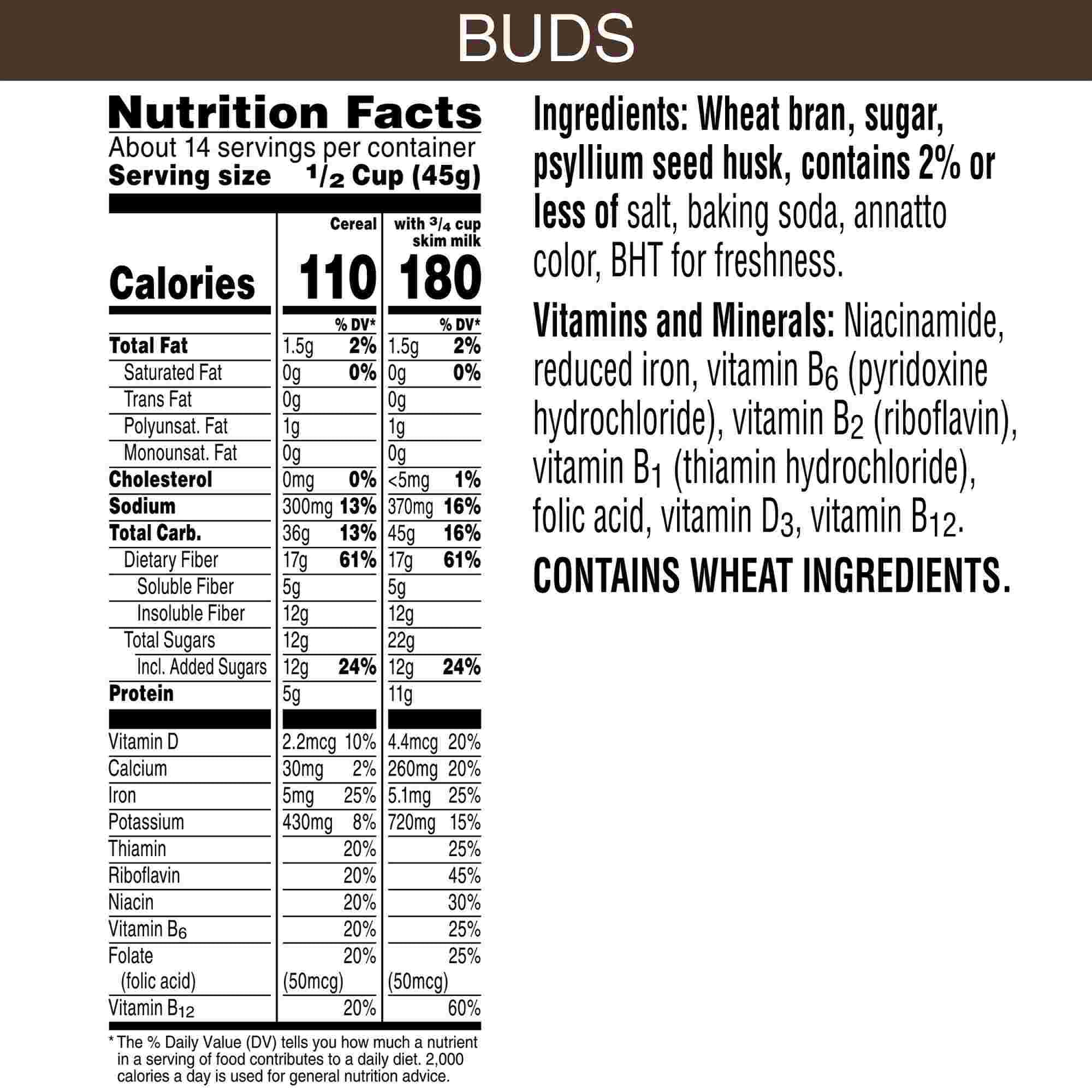 Kellogg's All Bran Buds Cereal - 22 oz (Pack of 2)