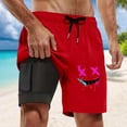 thumbnail image 2 of Youmylove Mens Athletic Shorts Men Swim Trunks With Compresssion Liner Inseam Short Bathing Suit With Pockets Swimming Shorts Stretch Dress Basic Shorts, 2 of 4