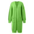 thumbnail image 4 of Sweaters for women Women's V Neck Crochet Pocket Straight Sweater Fashion Streetwear Loose Coat Fall Casual Jacquard Long Sleeved Knitted Cardigan Coat christmas sweater women, 4 of 9