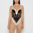 thumbnail image 1 of Demi Opulent Lace Bodysuit in Tuxedo Black, 1 of 5