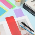 thumbnail image 4 of Uxcell Book Dividers with Tab, 11.8x3.9" Multicolor Plastic Book Binder Index Card Files Dividers Separator with Sticker on for Storage Box Drawer Magazines Album, 24Pcs, 4 of 6