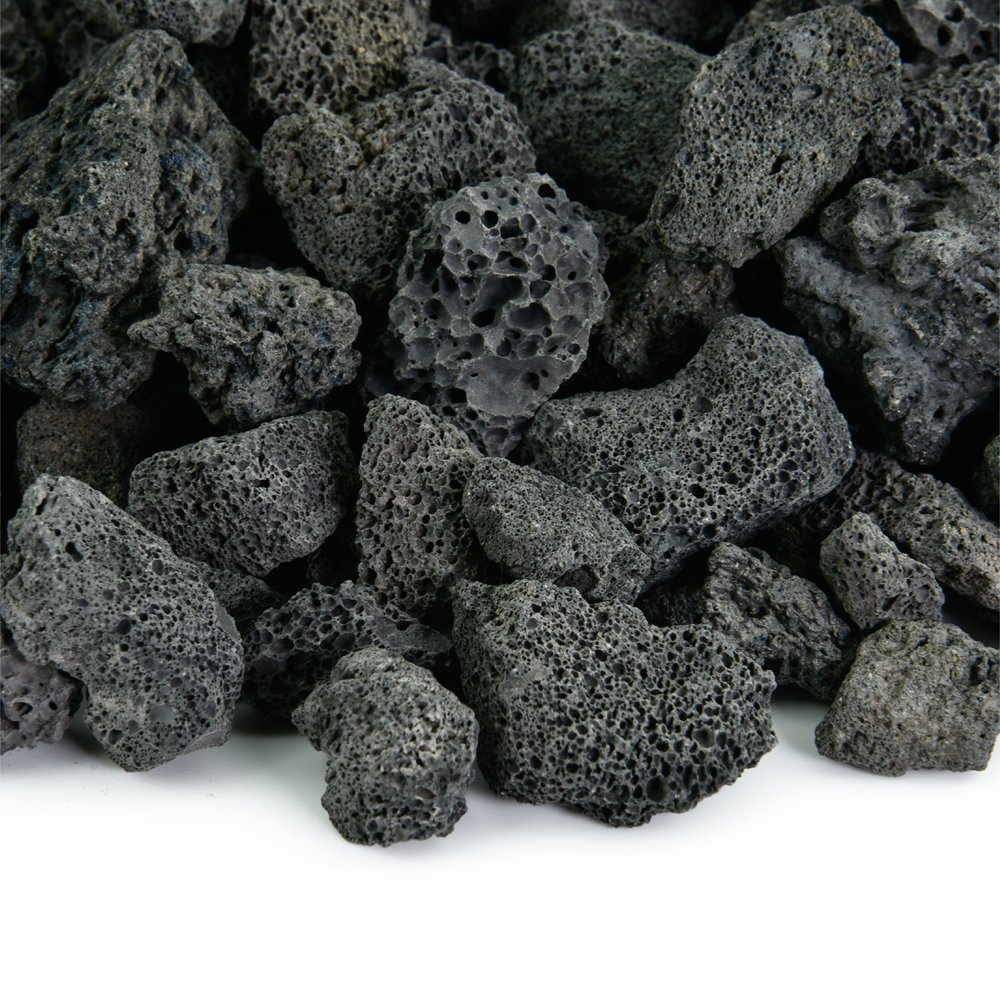 Black Lava Rock | 3/4" Volcanic Lava Rock for Fire Pits & Fireplaces