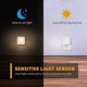 thumbnail image 5 of Luz nocturna LED enchufable con sensor automático de atardecer a amanecer, brillo ajustable, luces blancas cálidas para pasillo, dormitorio, habitación de niños, cocina, escalera, paquete de, 5 of 5