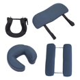 thumbnail image 2 of Mesa de con cuna facial y reposacabezas, juego completo, portátil, con reposabrazos, almohada, cojín estable y cómodo para cuello cabeza. Azul marino, 2 of 9