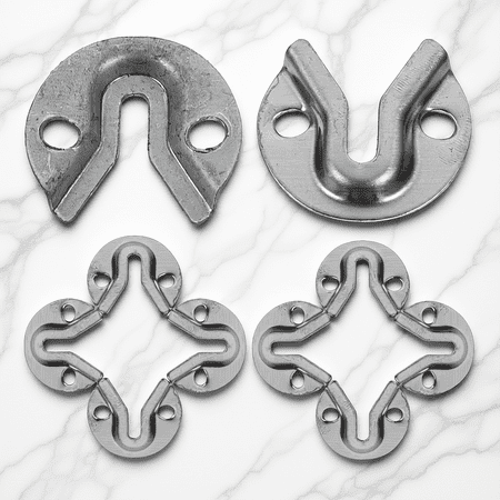 Yardwe Metal Picture Frame Hangers with Smooth Edges for Secure Wall Mounting Plated Silver