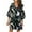 Green, variant on Fesfesfes Women Casual Dress Dress Sweet And Cute V-Neck Printed Bell Sleeve Shift Dress Mini Dress