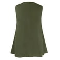thumbnail image 4 of USSUMA Summer Tops for Women 2025 Womens Tank Tops Sleeveless V Neck Solid Color Loose Plus Size Tops for Women Leisure T-Shirt Breathable Shirt Office Army Green Holiday Deals Tank Top for Women Xl, 4 of 5