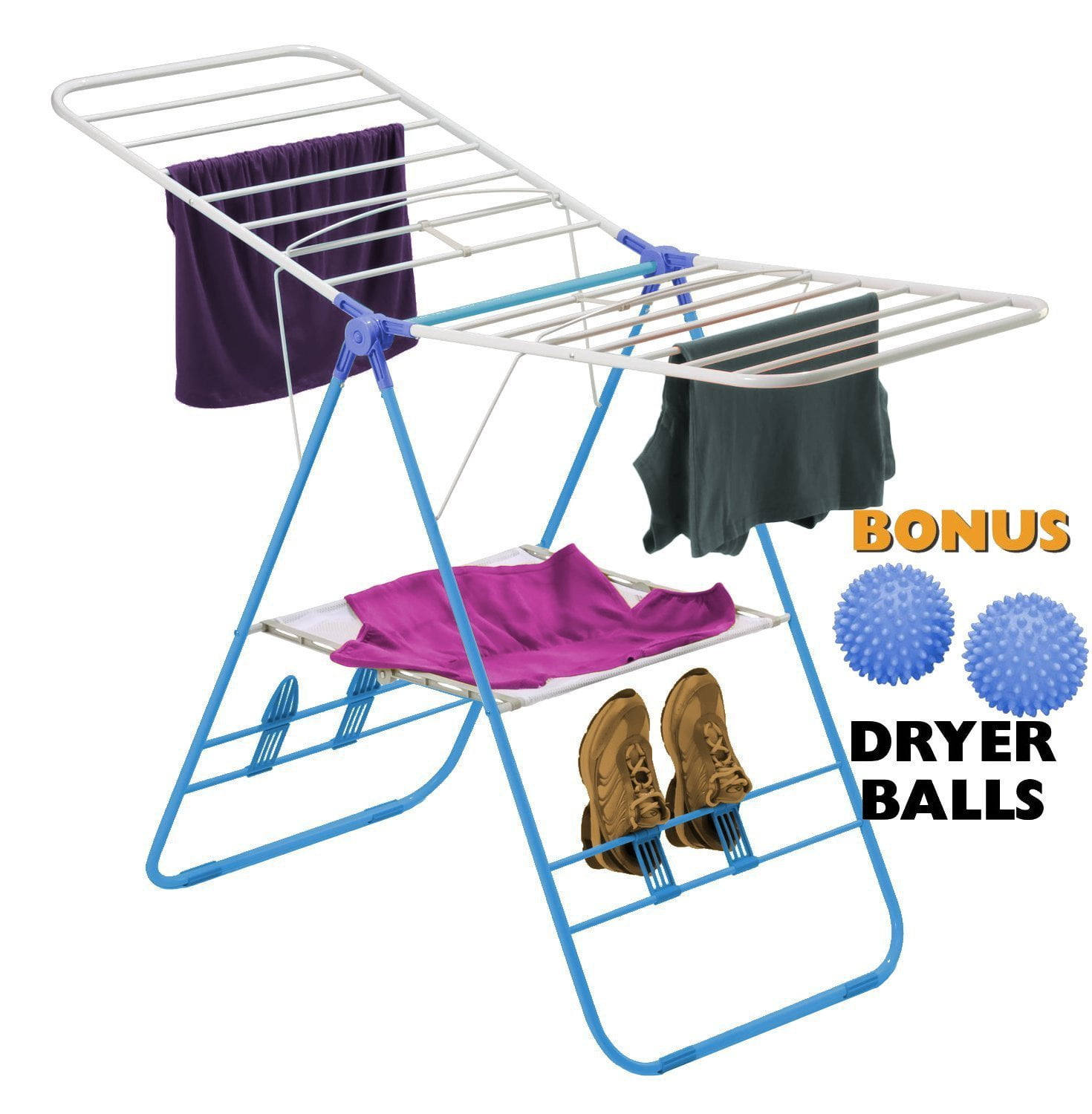Heavy Duty Gullwing Expanding Laundry Clothes Drying Rack Clothesline