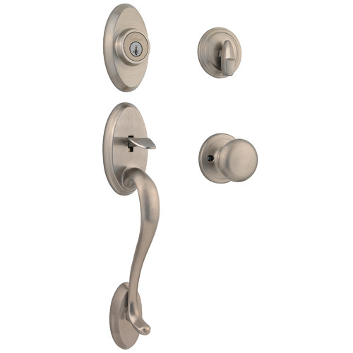 Kwikset Shelburne Sgl Cyl Handleset W Juno Knob In Ab Walmart Com