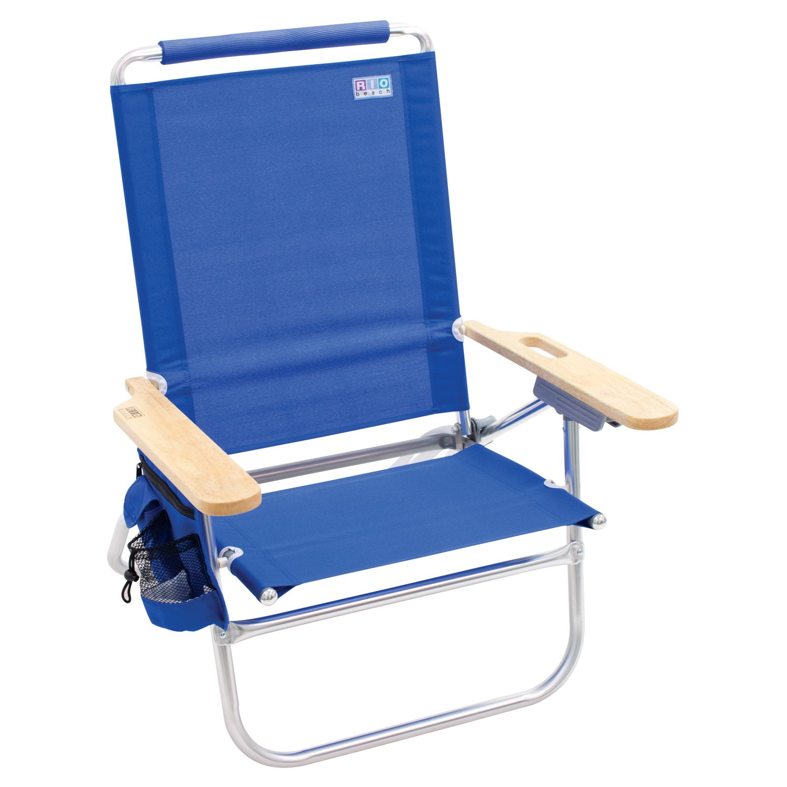 Rio Brands Wave 4-Position Fish Pattern Aluminum Folding Beach Chair 