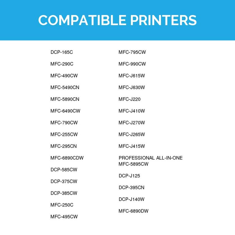 LD Products 3-Pack Compatible LC61BK Black Ink Cartridges For Brother Printers