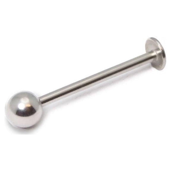 BodyJewelryOnline 14GA Flat Bottom Surgical Steel Tongue Cheek Jewelry Clear or Solid Top Men Women