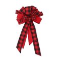 thumbnail image 1 of Bow DIY Christmas Ornaments Bow-knot Ribbon Rural American Country Style Handmade Decoration Lattice, 1 of 5