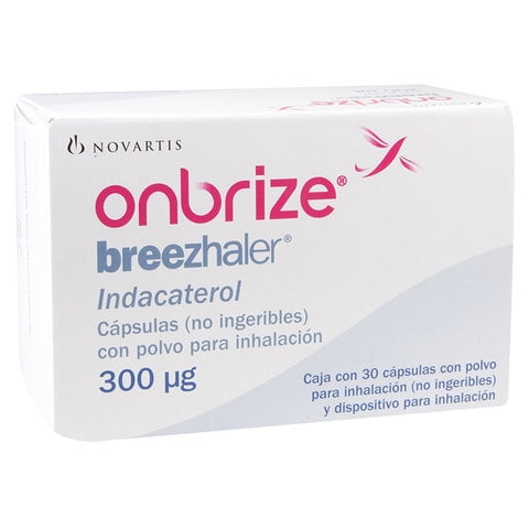 Onbrize breezhaler cápsulas para inhalación 30 pzas de 300 µg c/u