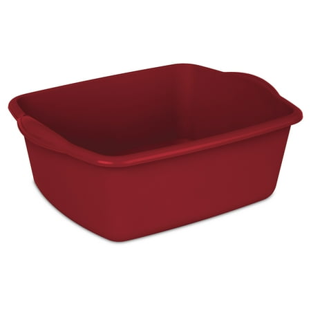 Sterilite 12 Qt. Dishpan Plastic, Classic Red