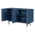 thumbnail image 5 of 55.3"  Sideboard Buffet Cabinet with 4 Doors and Adjustable Shelves, Minimalist Style Wooden Console Table Accent Cabinet, Suitable for Living Rooms, Entrance and Study Rooms, 5 of 7