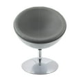 thumbnail image 3 of Fauteuil circulaire moderne Mod de CorLiving en cuir reconstitué, 3 of 7