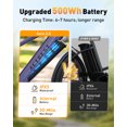 thumbnail image 4 of Actbest Core 2.0 26" Electric Bike for Adults, 500W Motor, 48V 10.4Ah, 500Wh Removable Battery, Cadence Sensor, Front Suspension,Lightweight Ebike, 7-Speed, Cruiser Ebike for Woman, 4 of 6