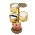 thumbnail image 2 of Storage Box Dust-proof 360 Degree Rotatable Space-saving Anti-oxidation Rotating Rubber Band Jewelry Makeup Puff Case Daily Use, 2 of 8
