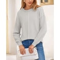 thumbnail image 4 of BTFBM Pullover Sweaters for Women Fall Crewneck Slouchy Long Sleeve Sweater Loose Casual Knit Tops Winter Clothes, 4 of 10