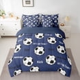 thumbnail image 2 of Feelyou Cartoon Football Bedding Comforter Set 7pcs, Soccer Rugbt Sport Full Bedding Set, 2 of 8