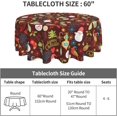 thumbnail image 3 of Marry Christmas Tablecloth Round 60 Inch Table Cloth Cover Mat Holiday Party Decoration for Dining Room Home Kitchen Picnic, 3 of 6