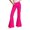 Hot Pink, variant on Men's Three Tone Flared Festival Trousers Gradient Rock Casual Style Hot Pink S