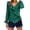 Green, variant on Womens Work Clothes Kelon Women's Tops Long Sleeve V Neck Boho Tops Business Dressy Spring Summer Fashion Outfits Trendy Clothes, S