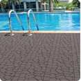 thumbnail image 5 of Olurrisa New Stone texture 12" Patio Deck Tiles, DIY Module Interlocking Decking Tiles Floor Tile,Easy and Quick Installation Court Tiles for Porch Poolside Balcony Backyard 44pcs DARK GRAY, 5 of 8