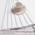 thumbnail image 6 of OVZME White Stall Fabric Shower Curtain - 36"Wx72"L Waffle Weave Hotel Luxury Weighted Cloth Bath Curtain for Bathroom, Narrow Stall Size, Machine Washable, 36Wx72L inches, White, 6 of 7
