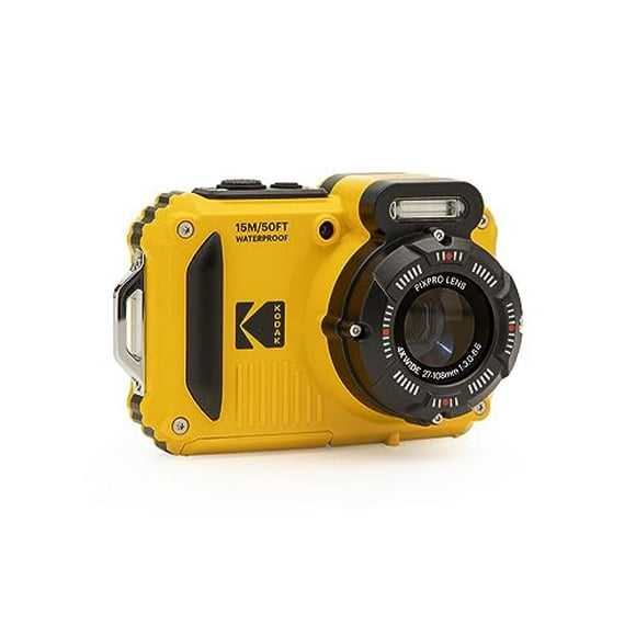 KODAK PIXPRO WPZ2 Rugged Waterproof Shockproof Dustproof WiFi Digital Camera 16MP 4X Optical Zoom 1080P Full HD Video Vlogging Camera 2.7" LCD (Yellow)
