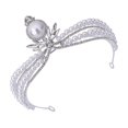 thumbnail image 4 of Elegant Pearl Inlaid Headband for Wedding Parties Silver Zinc Alloy One Size Fits All, 4 of 4