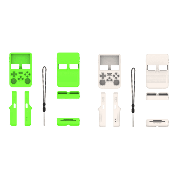 Peggybuy Silicone Protective Case for ANBERNIC R36S Handheld Game Console(Luminous Green)