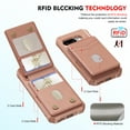 thumbnail image 3 of Allytechgroup Case Compatible with Mag-safe for Google Pixel 9A,RFID Blocking 2 in 1 Detachable PU Leather Magnetic Wallet Case with Credit Card Slots Kickstand Shockproof Cover, Rosegold, 3 of 7